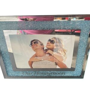 Blue Glitter Picture Frame